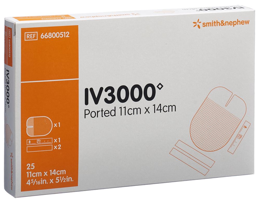 IV3000 Fixation Canule 11x14cm 25 pièces | Sécurité