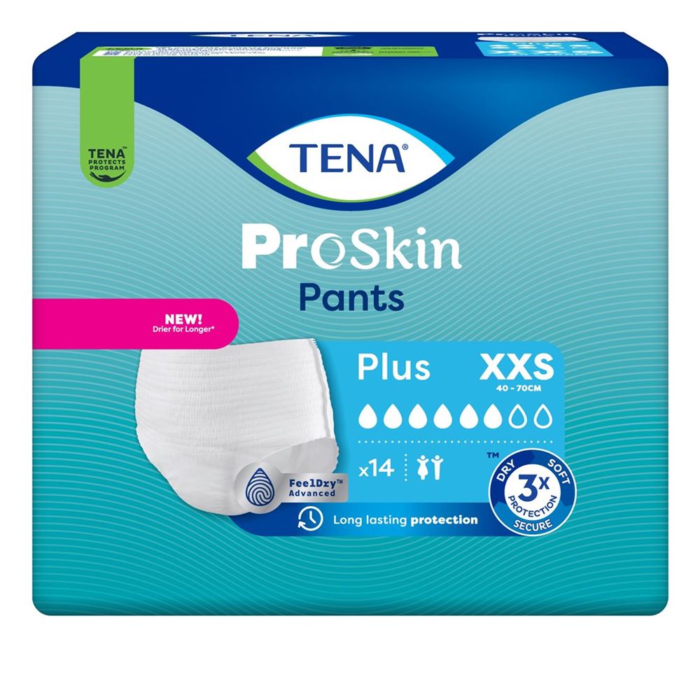 TENA Pants Plus XXS Culottes 40-70cm | 14 pièces