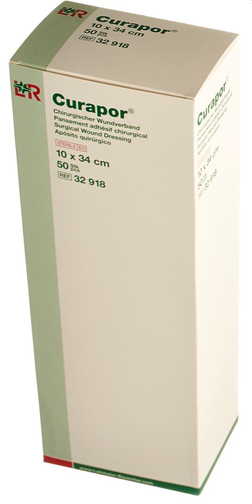 CURAPOR Wundverband 10x34cm | 50 pièces