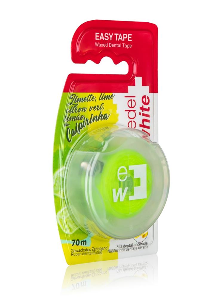 EDEL+WHITE Fil Dentaire Cire Caïpirinha 70m | Fraîcheur