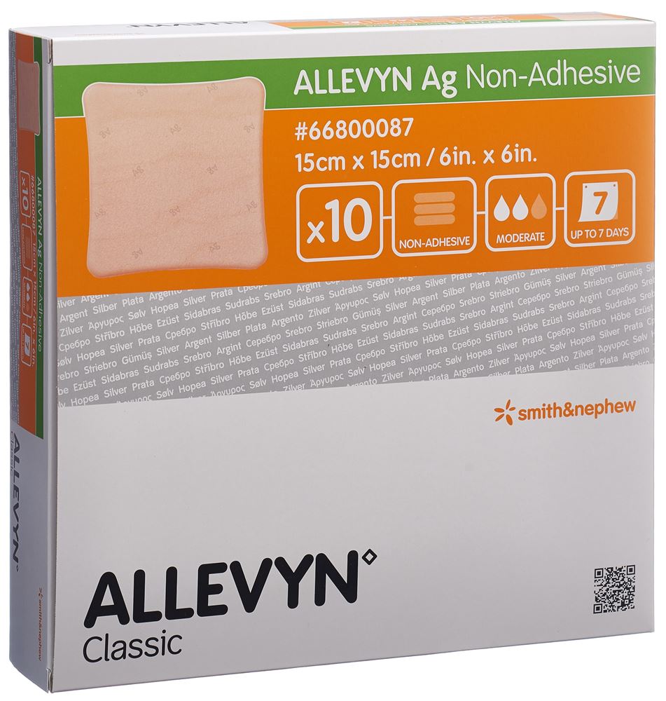 ALLEVYN AG Compresse Cicatrisante 15x15cm 10 pièces | Soin