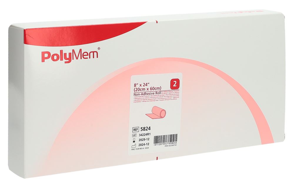 POLYMEM Pansement Non Adhésif 20x60cm | 2 pièces