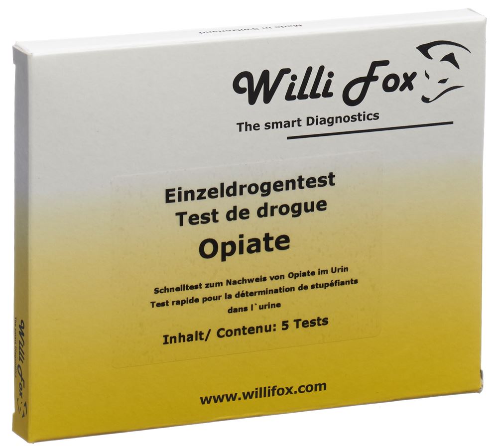WILLI FOX Opiate Test Urin 5 pièces | Détection rapide