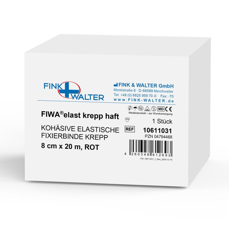 FIWA Bandes Fixation Krepp Haft 8cmx20m Rouge | Maintien