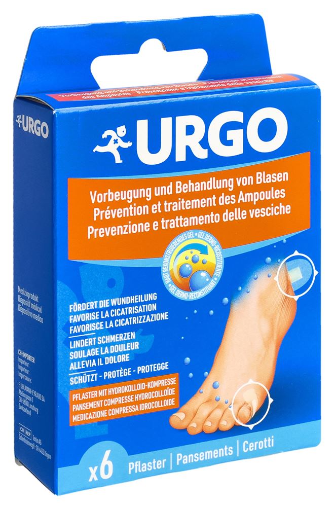 URGO Pansements Ampoules Hydrocolloïde 6 pièces | Confort