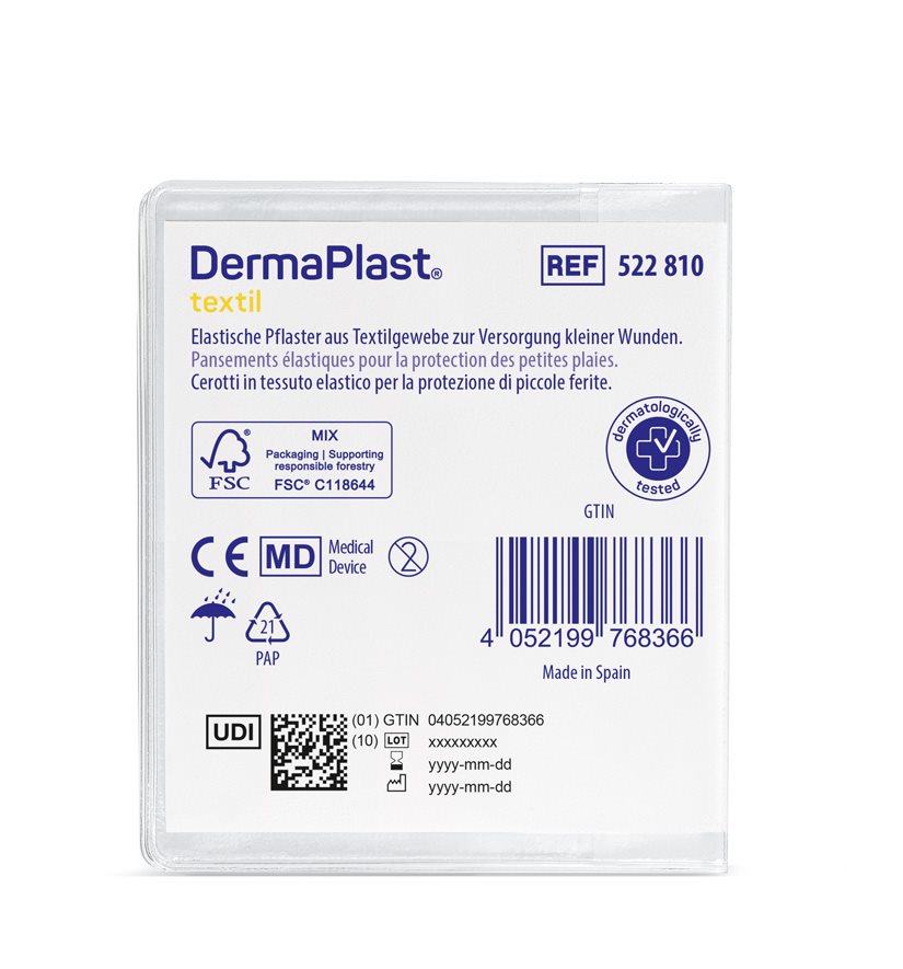 DERMAPLAST Text Centro Strip Assortis | 16 pièces