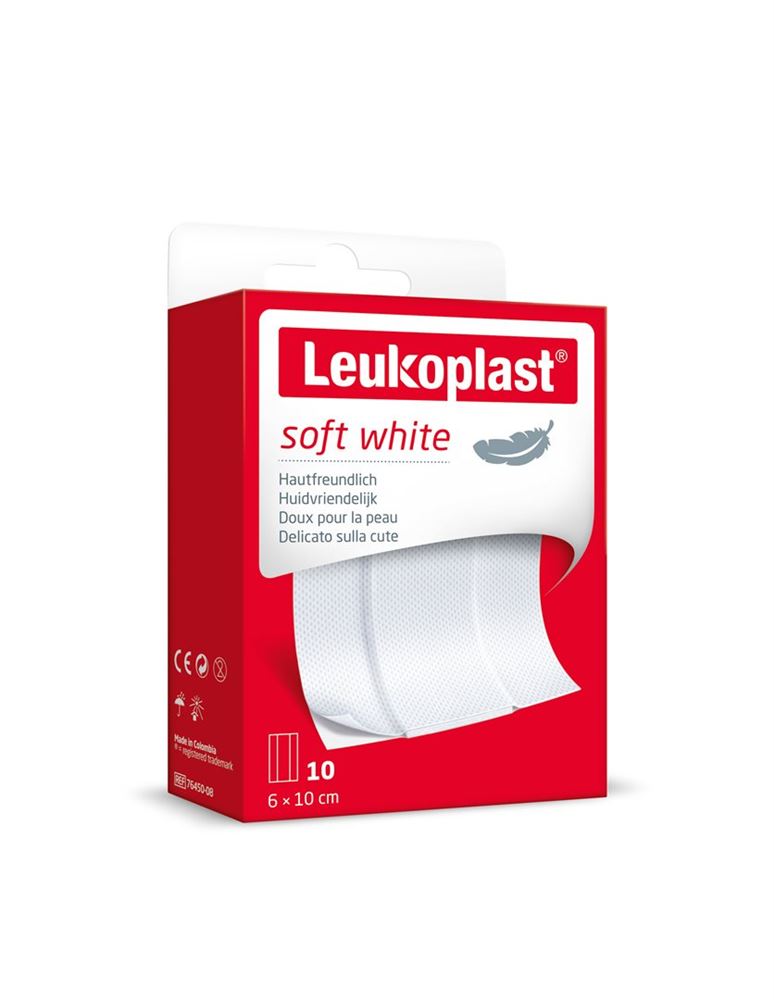LEUKOPLAST soft white Pansement 6x10cm | 10 pièces