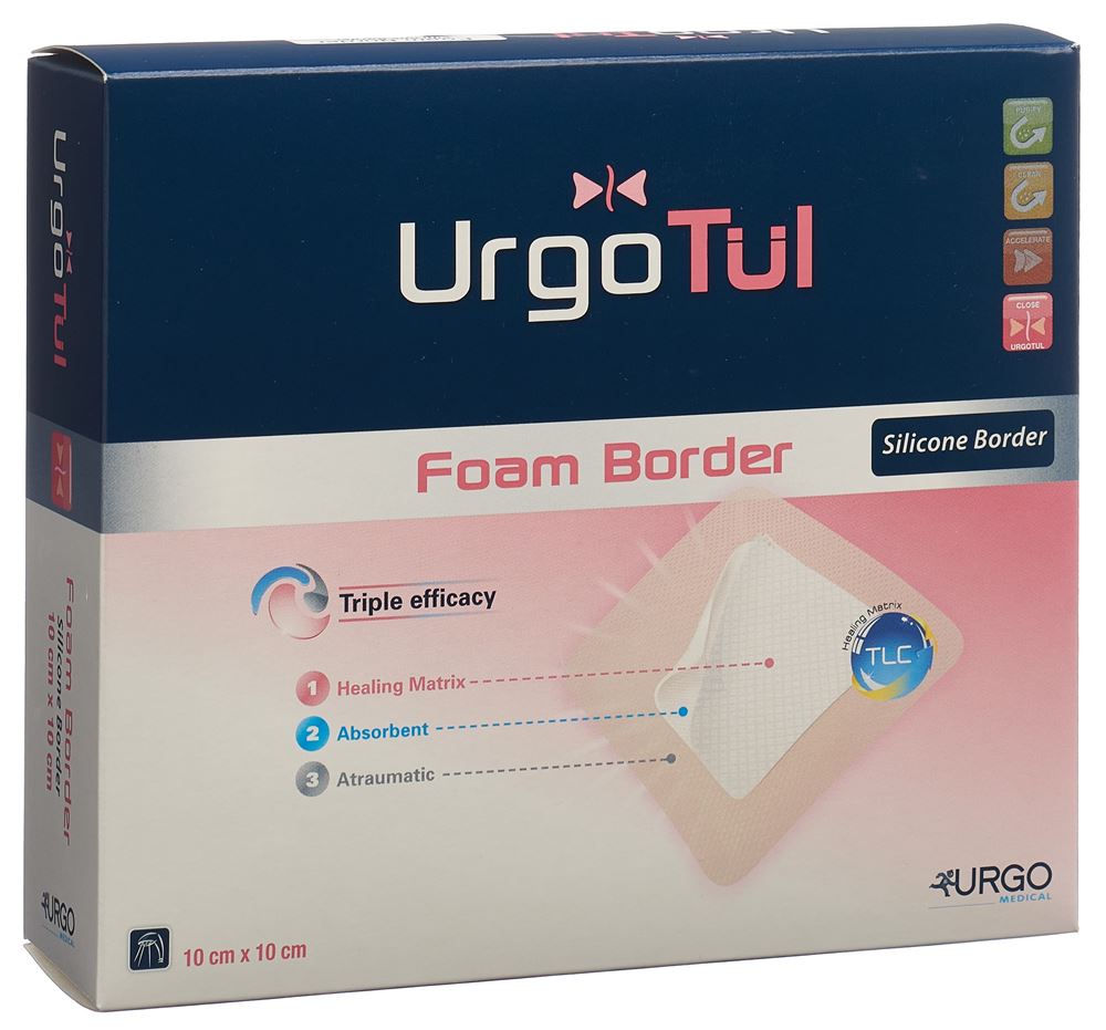 URGOTUL Foam Border Pansement 10x10cm | 10 pièces