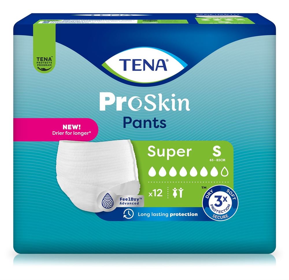 TENA Pants Super S Culottes 65-85cm | 12 pièces