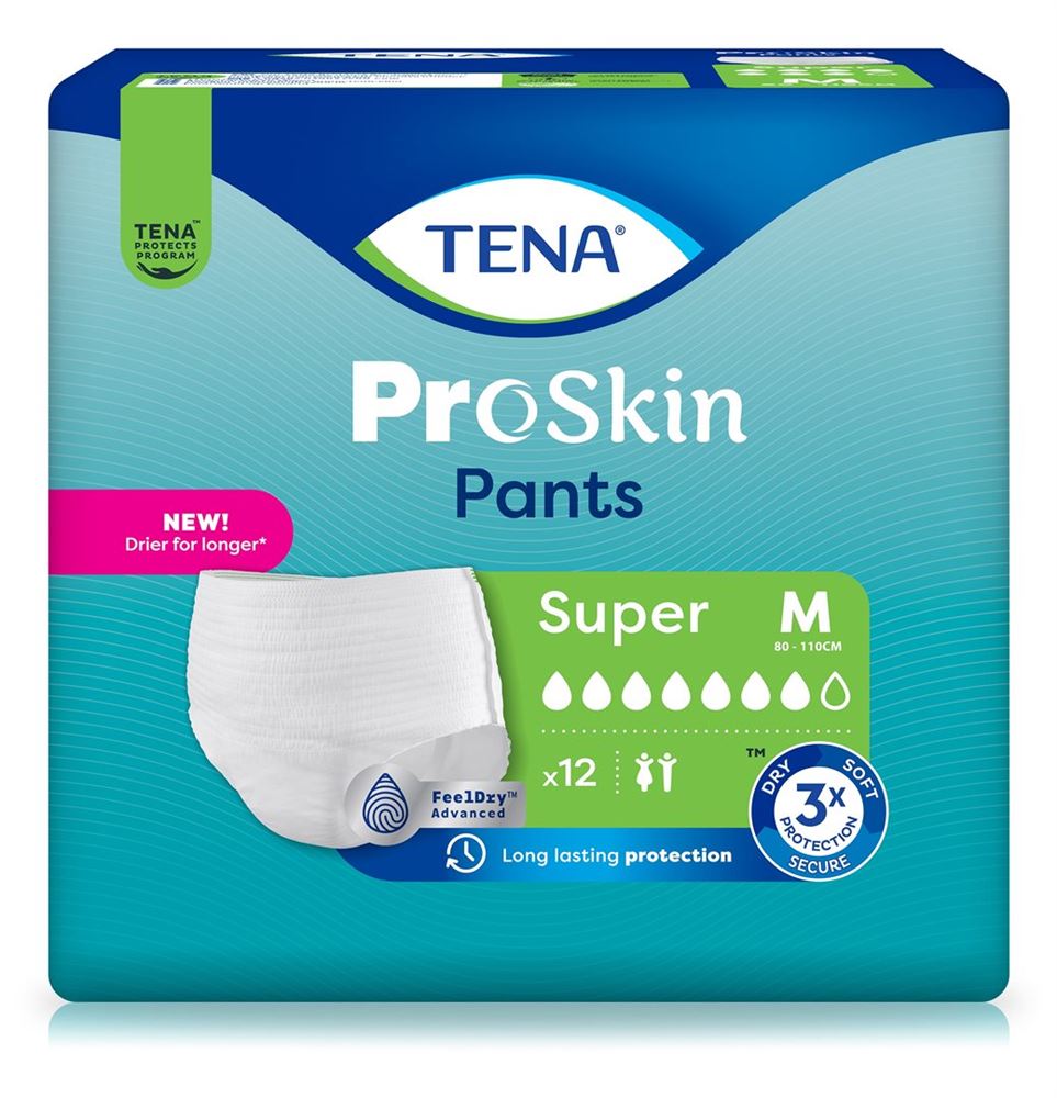 TENA Pants Super M Culottes 80-110cm | 12 pièces