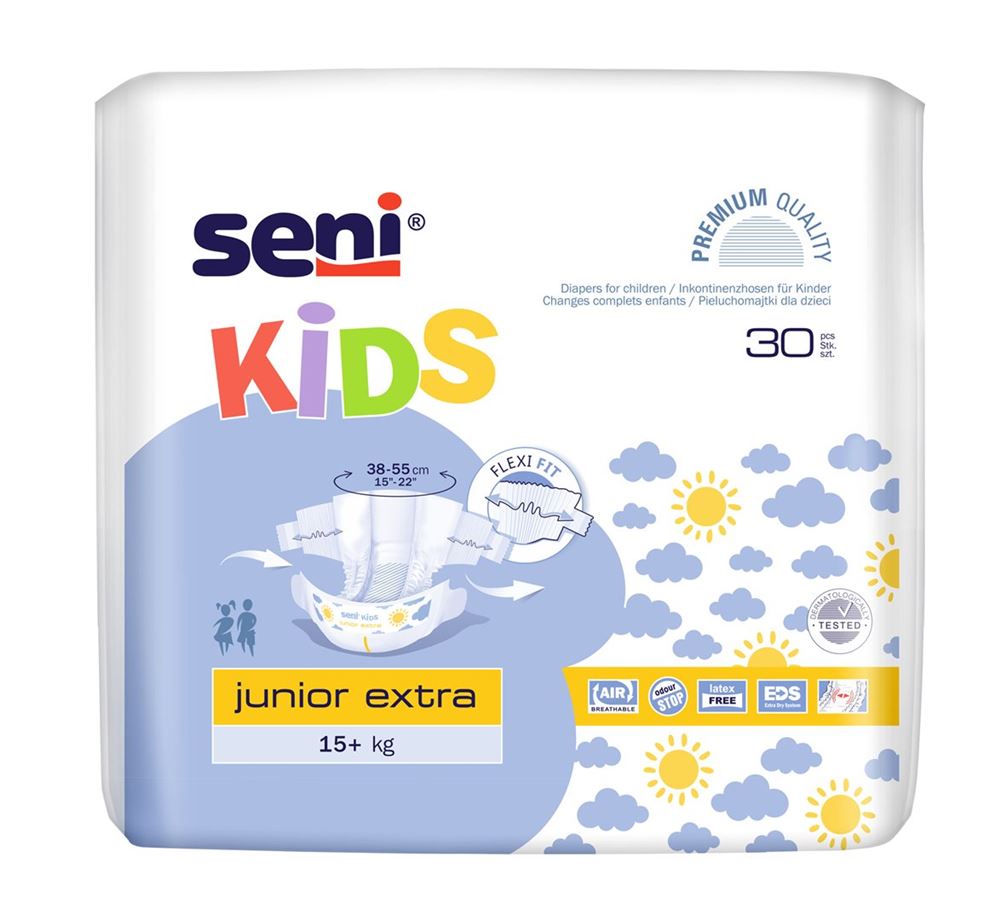 SENI Kids Junior Extra 15+kg Protections 30 pièces | Protection