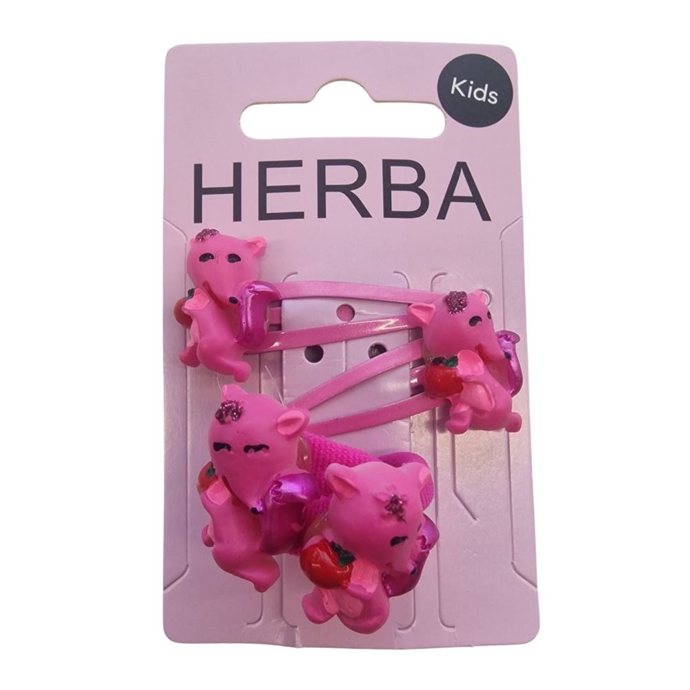 HERBA Kids Clips+Haarbinder | 4 pièces
