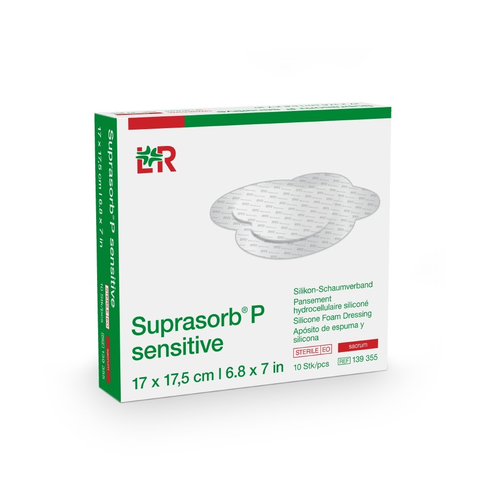 SUPRASORB P sensitive border Sacr Pansement 17x17.5cm | 10 pièces