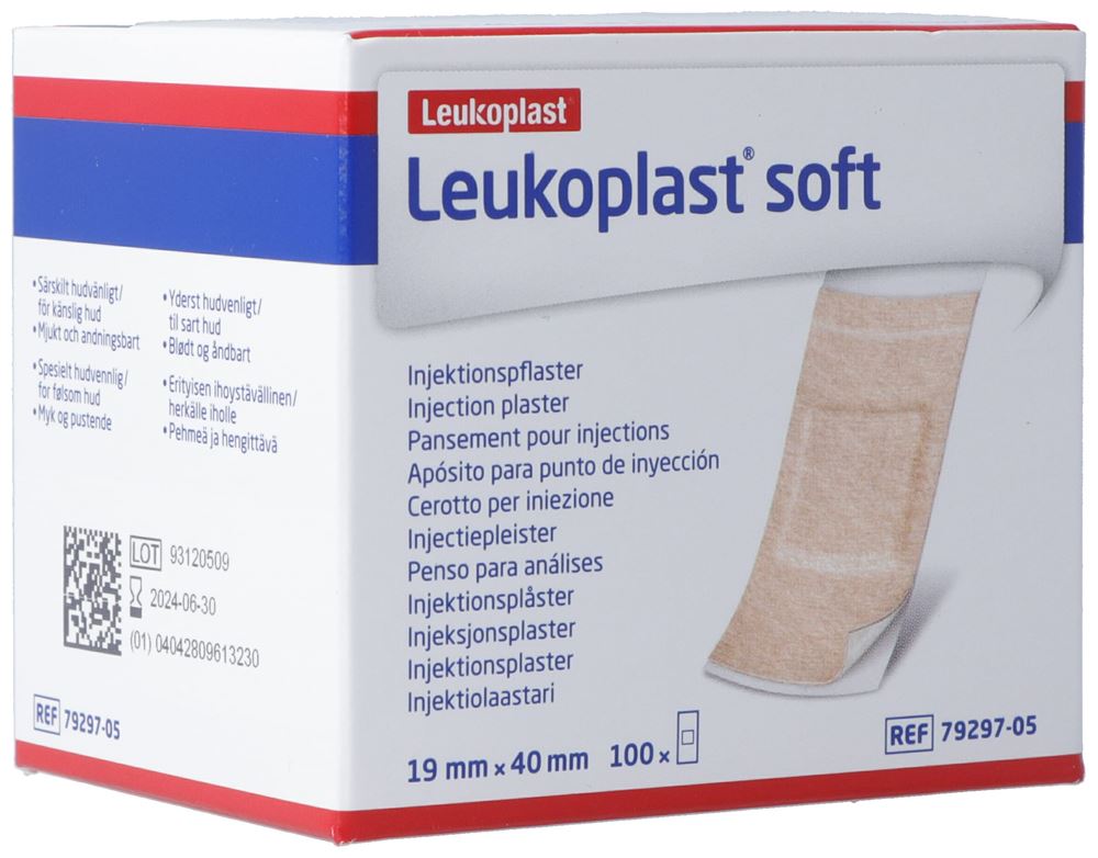 LEUKOPLAST Soft Pansement Injection 19x40mm | 100 pièces