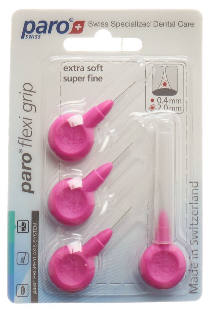 PARO Flexi Grip Brossette Interdentaire 2mm 4 pièces | Nettoyage Ciblé
