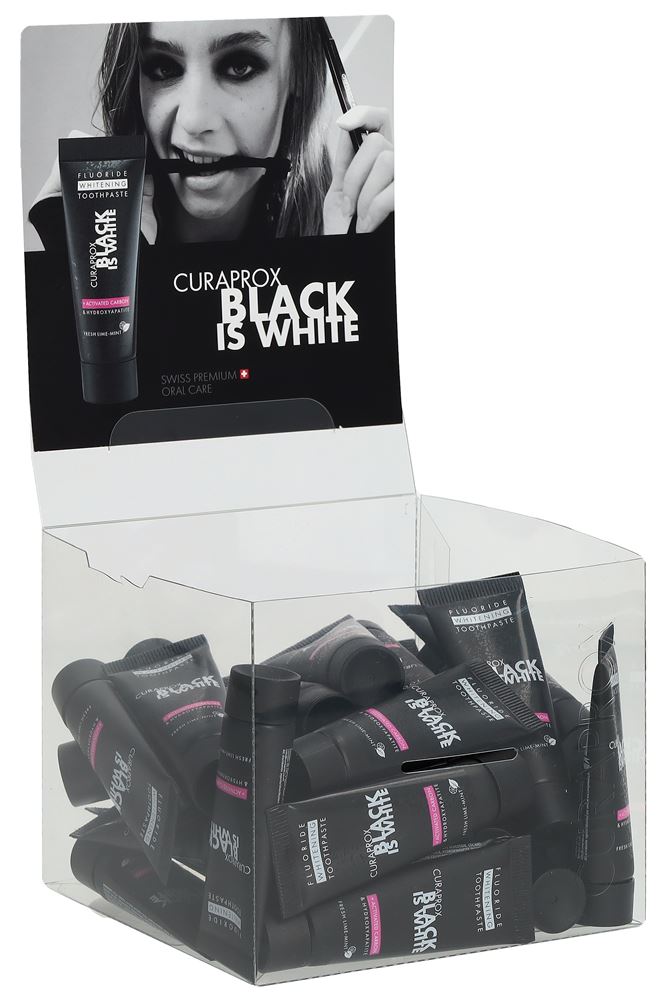 CURAPROX Black is white Dentifrice 36 pièces | Blanchissant