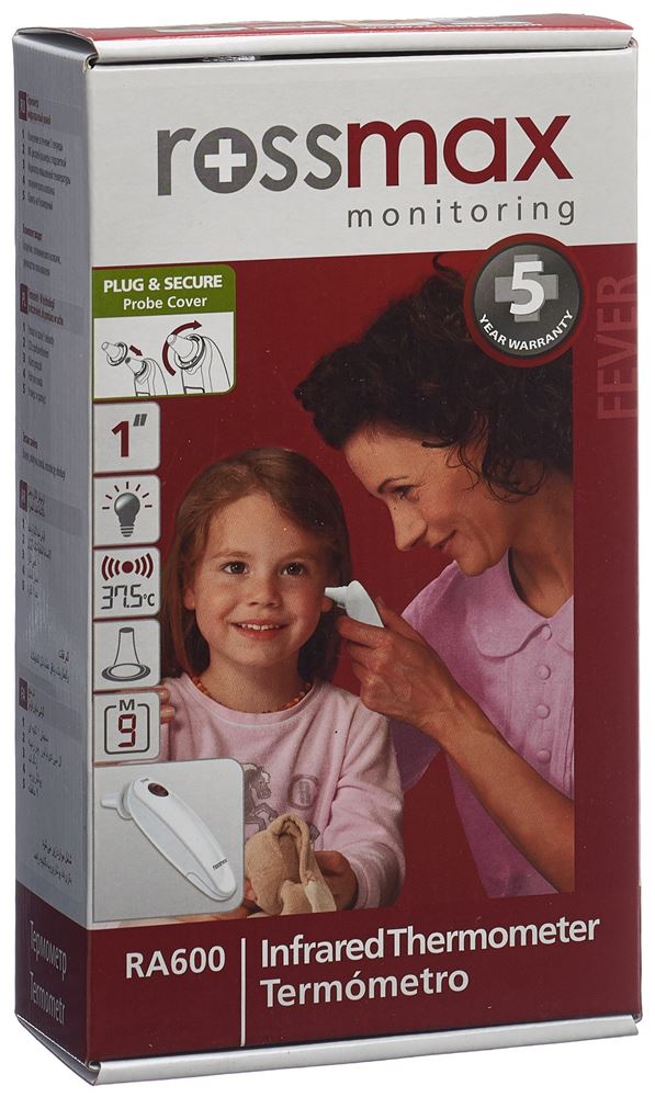 ROSSMAX Thermomètre Auriculaire Infrarouge RA600 | Instantané