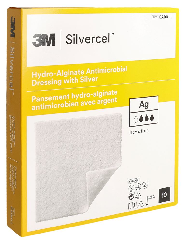 SILVERCEL Compresse Hydroalg. 11x11cm 10 pièces | Cicatrisation