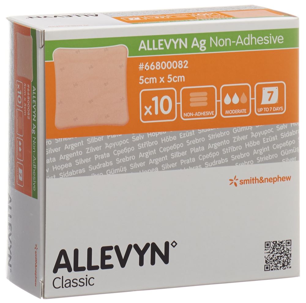 ALLEVYN AG Pansement Hydrocellulaire 5x5cm 10 pièces | Protection