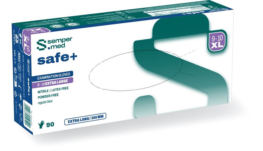 SEMPERMED safe+ Gants XL | Protection Fiable 100 pièces
