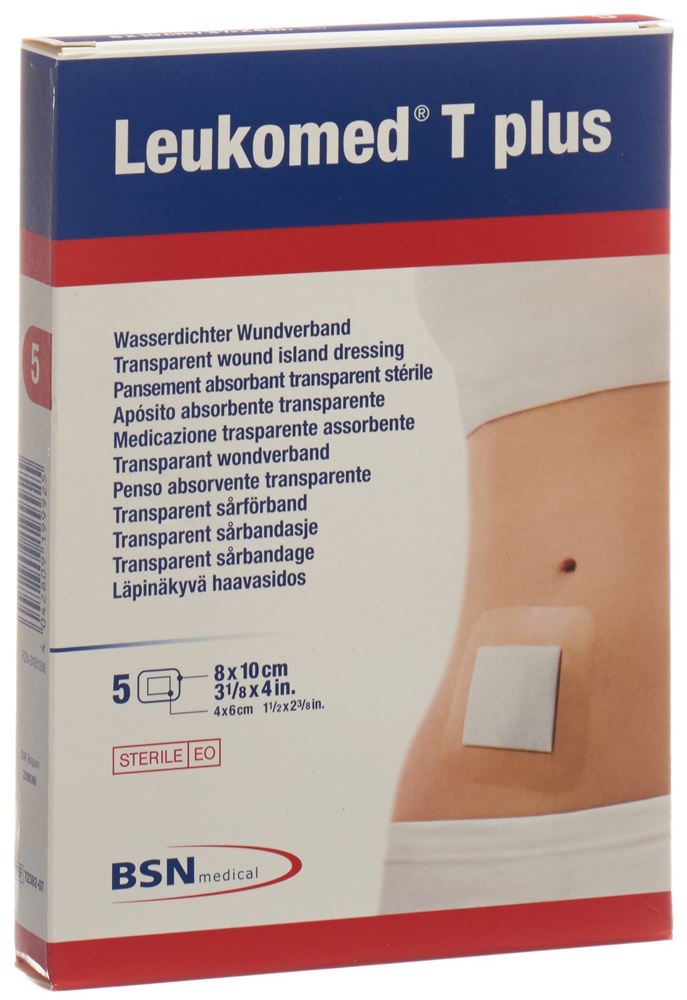 LEUKOMED T plus Pansement 8x10cm | 5 pièces