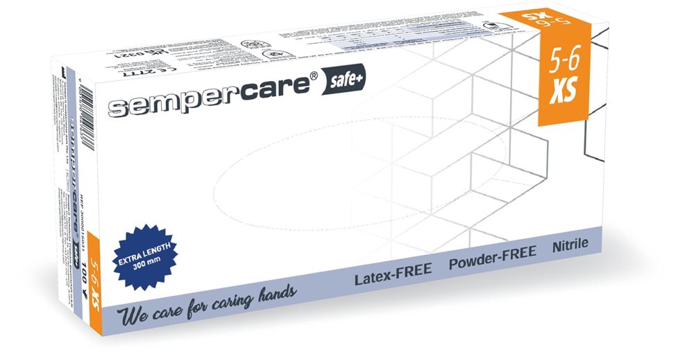 SEMPERCARE safe+ XS Gants | 100 pièces
