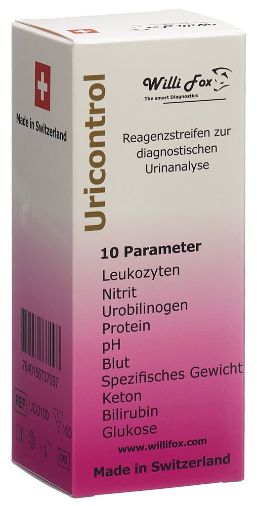 WILLI FOX Uricontrol 100 pièces | Contrôle Urinaire
