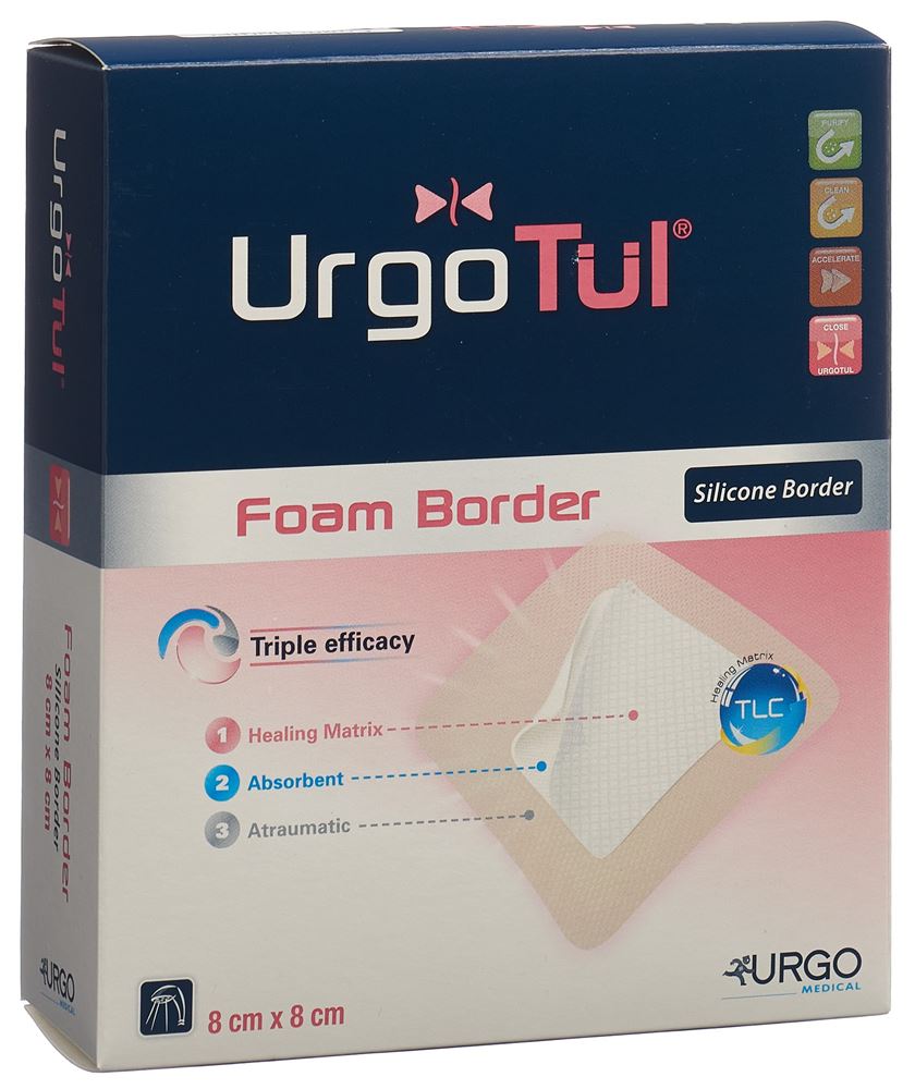 URGOTUL Foam Border Pansement 8x8cm | 10 pièces