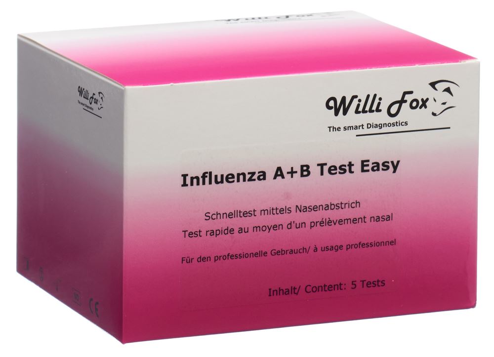 WILLI FOX Test Grippe A&amp;B Easy 5 pièces | Diagnostic