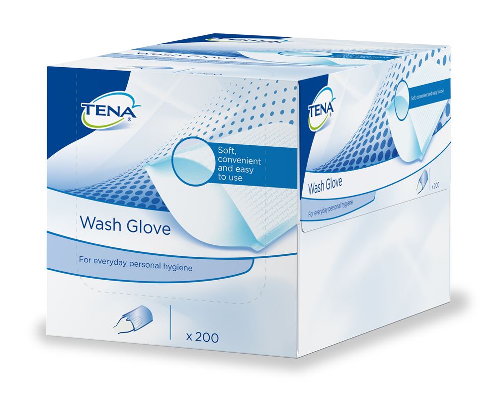 TENA Wash Glove Gants de Toilette 200 pièces | Hygiène Facile