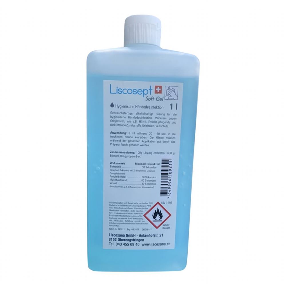 LISCOSEPT Soft Gel Désinfectant Mains 1000ml | Hygiène