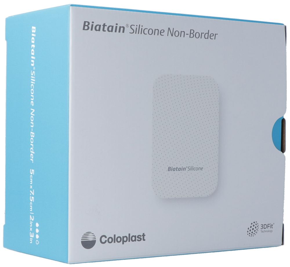 BIATAIN Silicone Non Border Pansement 5x7.5cm | 10 pièces