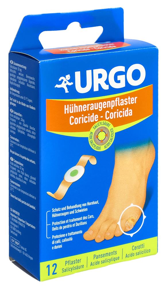URGO Pansements Coricide Acide Salicylique 12 pièces | Anti-Corne