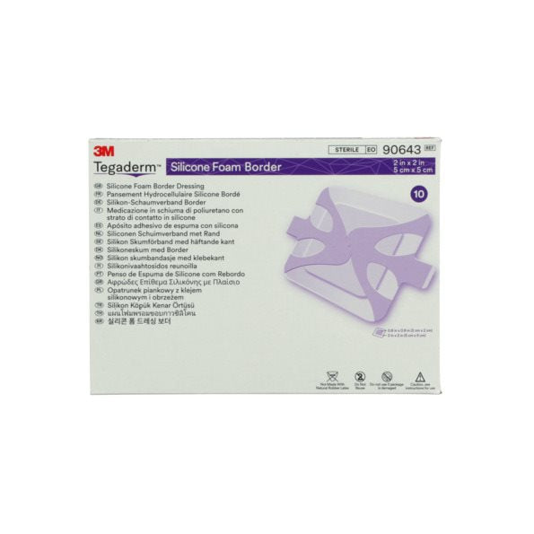 3M TEGADERM Silikon-Schaumver Pansement 5x5cm | 10 pièces