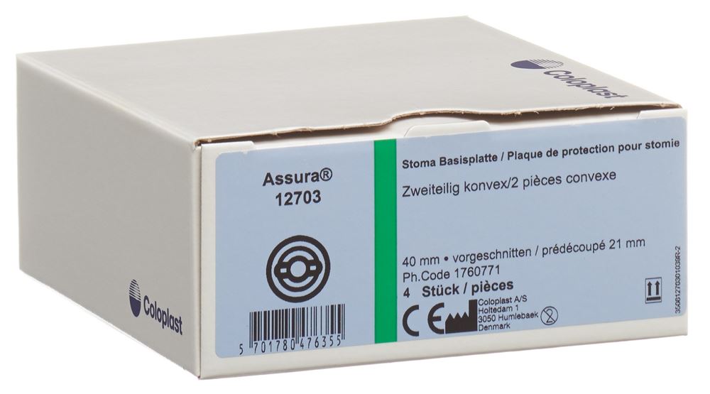 ASSURA Basisplatte 21/40mm konvex 4 pièces | Support