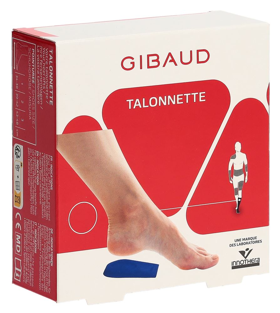 GIBAUD Semelles Talon Gr3 43-48 Silicone 1 Paire | Confort