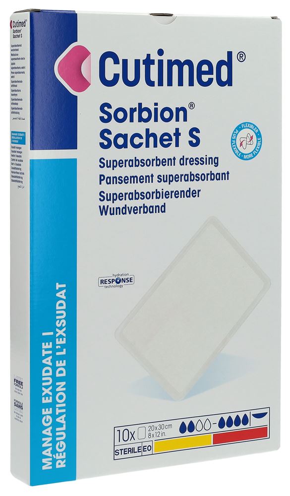CUTIMED Sorbion Sachet S Pansement 30x20cm | 10 pièces