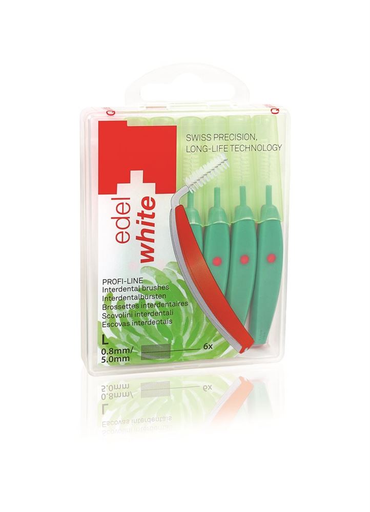 EDEL+WHITE Brossettes interdentaires L 0.8mm 6 pièces
