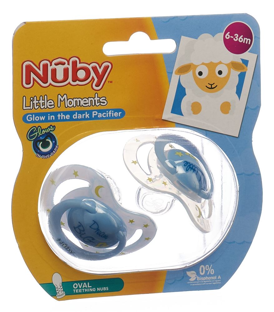 NUBY Sucette Lumineuse Little Moments | 2 Pièces