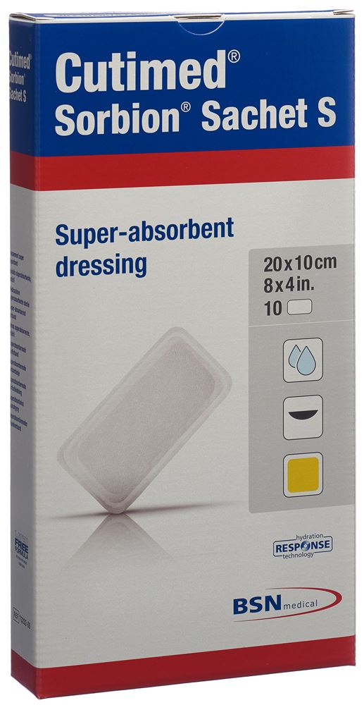 CUTIMED Sorbion Sachet S Pansement 20x10cm | 10 pièces