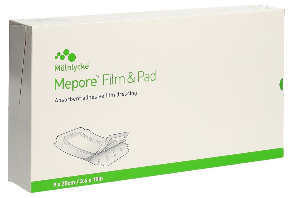 Mölnlycke MEPORE Film &amp; Pad Pansement 9x25cm | 30 pièces