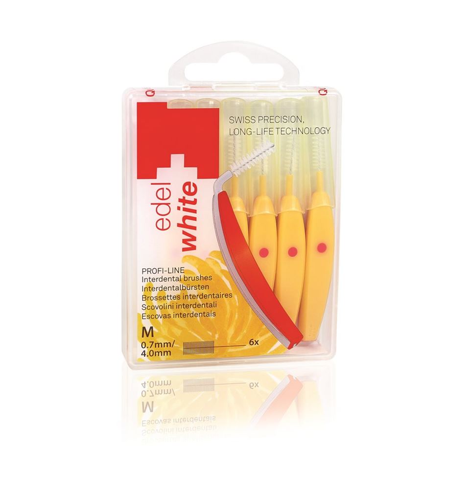 EDEL+WHITE Brossettes interdentaires M 0.7mm 6 pièces