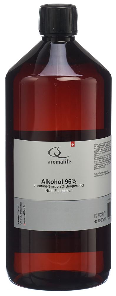 AROMALIFE Alcool 96% Denaturiert 1L | Désinfectant
