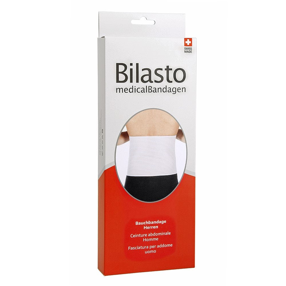 BILASTO Bandage Ventre Homme S Blanc | Soutien
