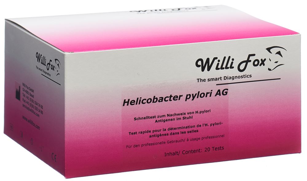 WILLI FOX Test H. Pylori Selles 20 pièces | Diagnostic