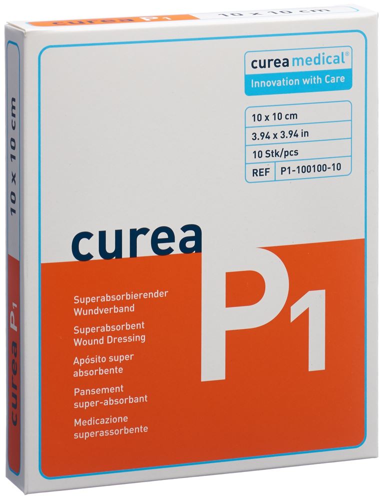 CUREA P1 Superabsorbant 10x10cm | 10 pièces