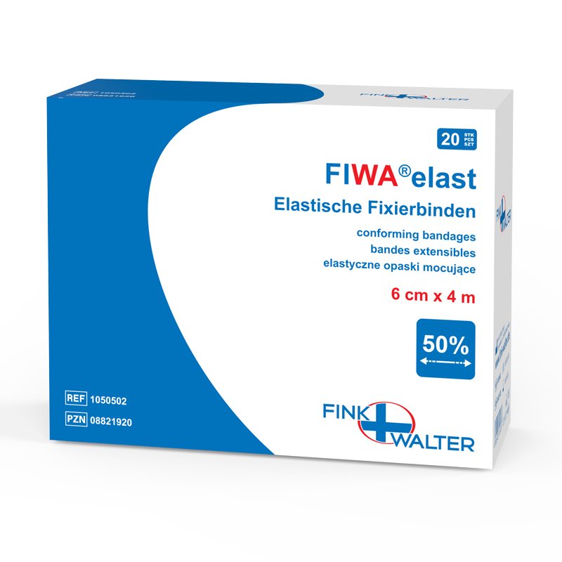 FIWA Bandes Fixation Élastiques 6cmx4m 20 pièces | Maintien