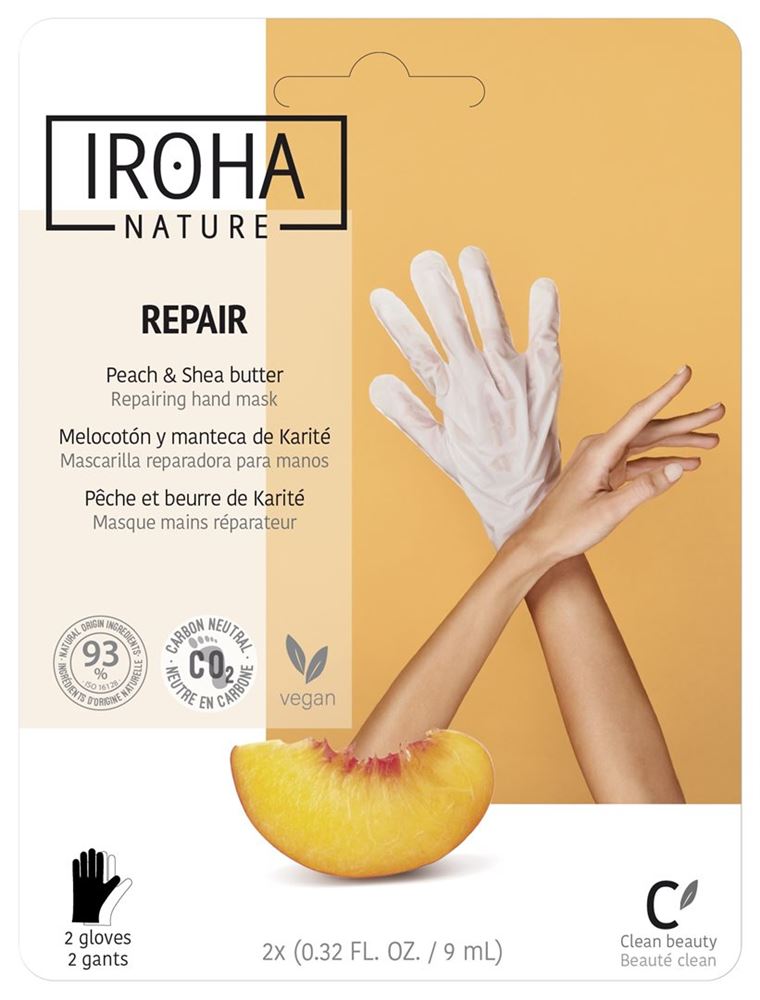 IROHA HANDS&amp;FEET Mask Pêche | 2x9ml