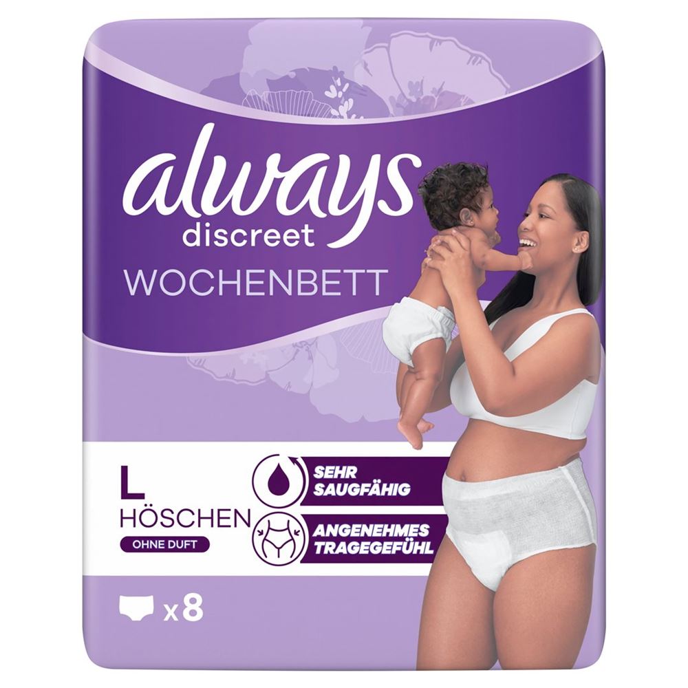 ALWAYS Discreet Culotte Post-partum L | 8 pièces