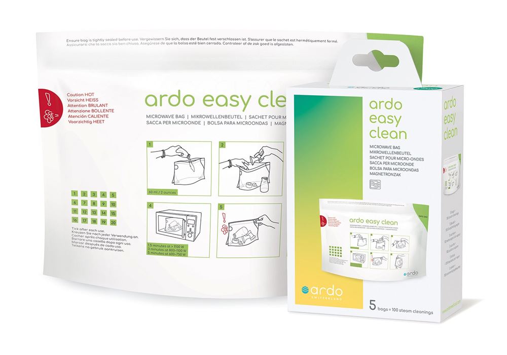 ARDO EASY CLEAN Sacs micro-ondes | 5 pièces